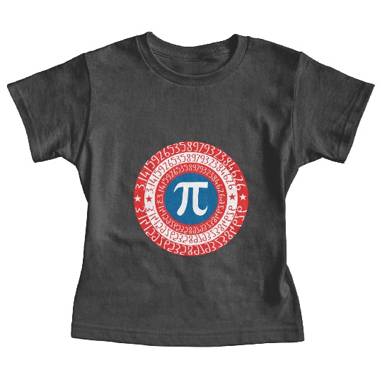 Captain Pi Superhero Shield Baby Tees