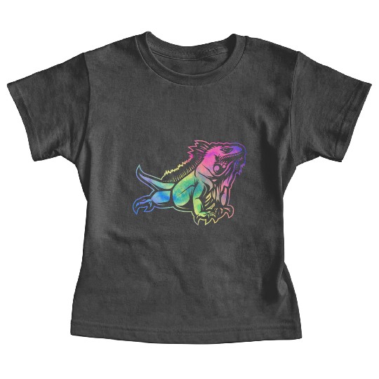 Colorful Lizard Iguana Reptile Lover Baby Tees