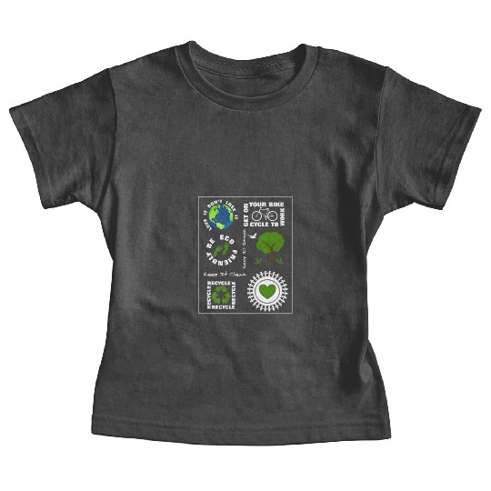 Green Eco Friendly Save Our Planet Earth Baby Tees