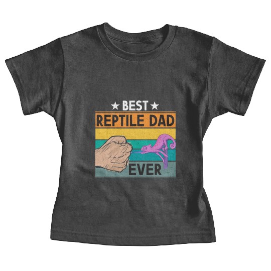 Reptile Dad Ever Lizard Father Daddy Animal Lover Baby Tees