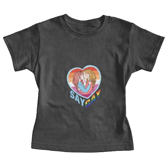 Say Gay Lesbian Couple Baby Tees