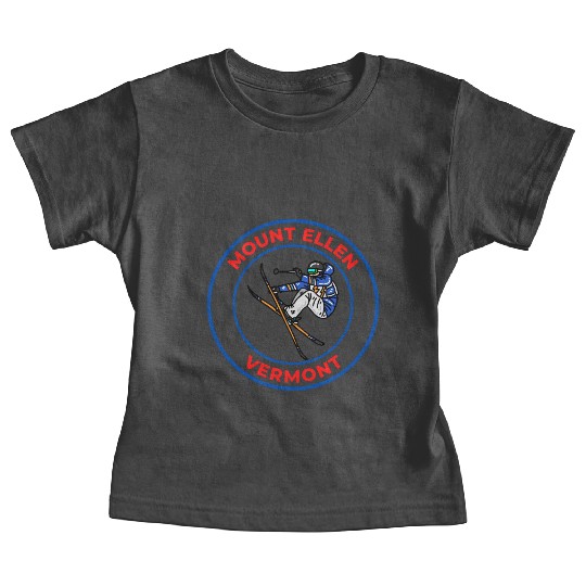Retro Cool Skiing in Mount Ellen Vermont Souvenir Baby Tees