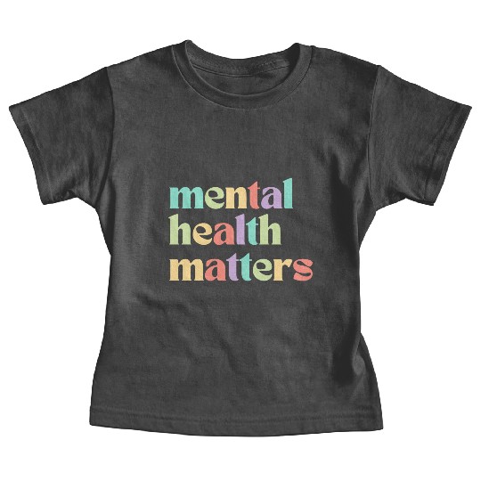Mental Health Matters | Retro Quote Mixed Peach Baby Tees