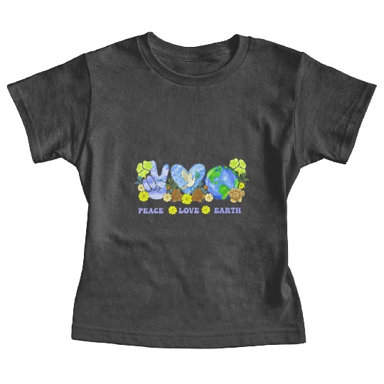 Peace Love Earth Peace Love People Earth Day Baby Tees