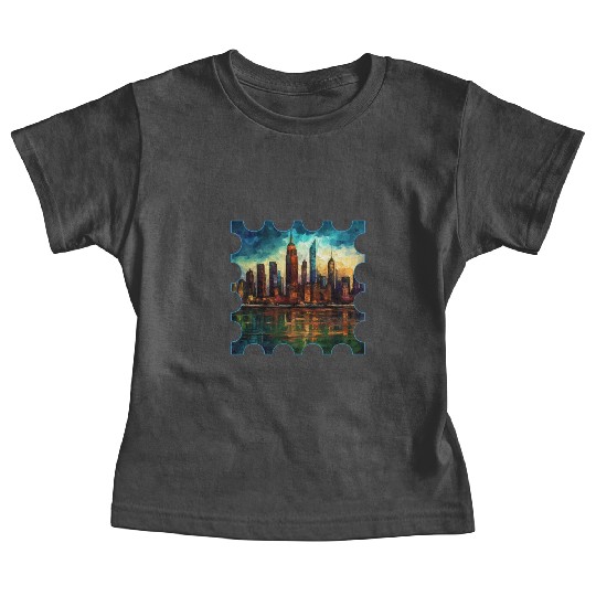 New York skyline Reverie A Symphony of Dreams Baby Tees