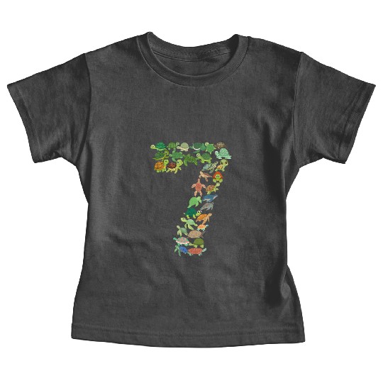 7th Birthday Sea Turtle Tortoise Theme 7 Year Old Baby Tees
