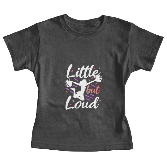 Girl Cheerleader Cutest Cheer Little But Loud Baby Tees