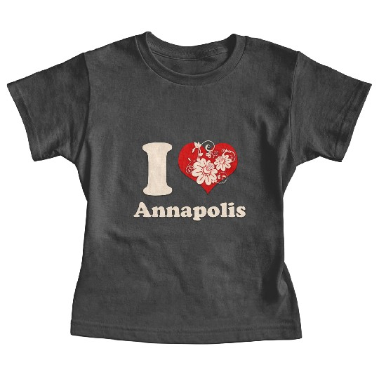 I Heart Annapolis Maryland Floral Baby Tees
