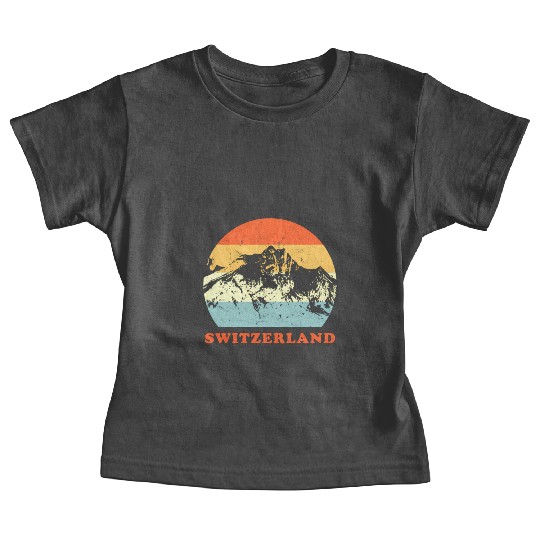 Switzerland Mountain Throwback Vacation Baby Tees