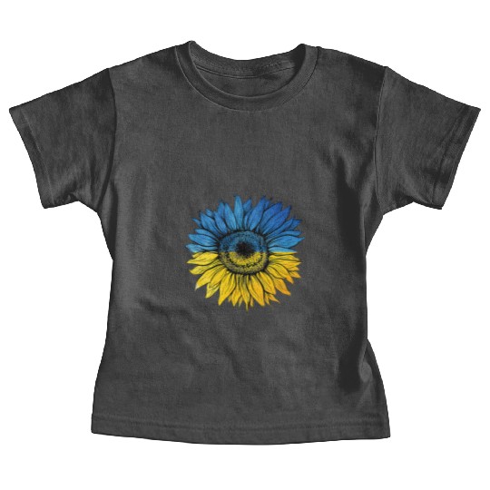 Sunflower Ukraine Ukrainian Flag Stand With Ukrain Baby Tees