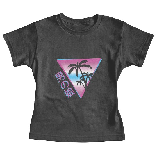 Femboy 80S 90S Palm Tree Japanese Vaporwave Aesthe Baby Tees