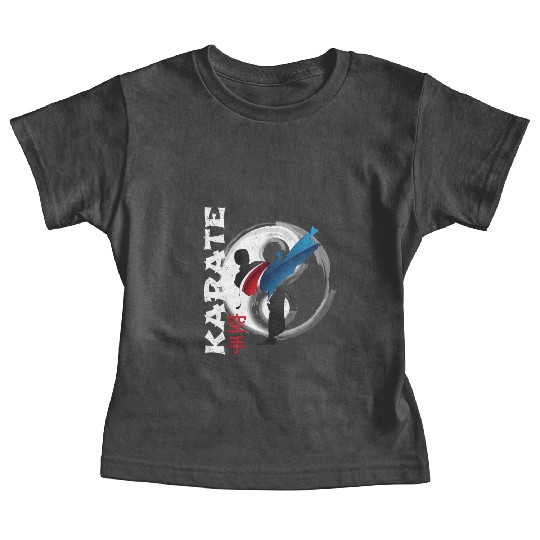 Martial Side Kick Ying Yang Karate Baby Tees