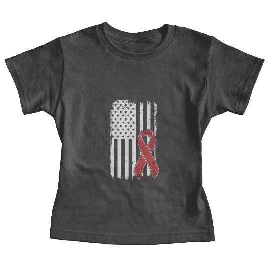 Multiple Myeloma Cancer Awareness Us American Flag Baby Tees
