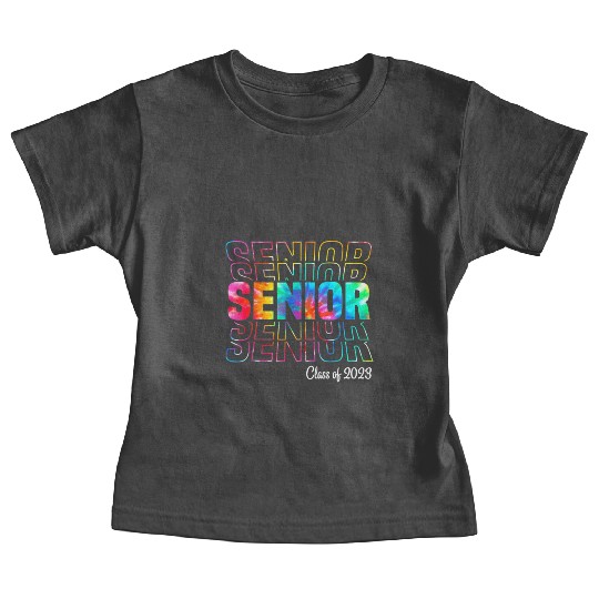 Tie Dye Senior 2023 Class Of 2023 Graduation Back Baby Tees