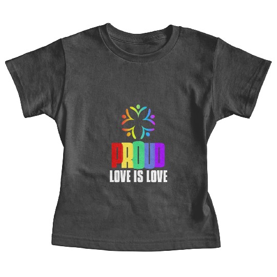 Love is Love Baby Tees LGBTQ Pride Rainbow Flag Proud