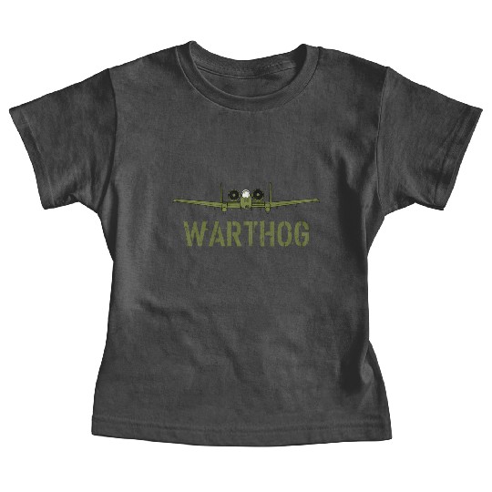 Olive Green A-10 Warthog Art-Usa Military Jets Baby Tees