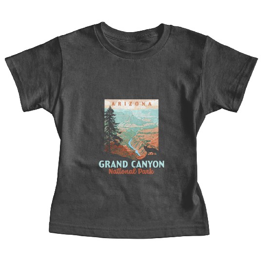 Grand Canyon National Park Arizonna Wpa Style Baby Tees
