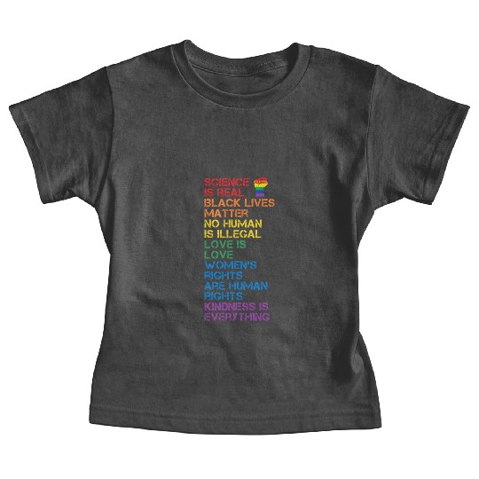 Science Is Real Black Lives Matter Lgbt Blm Fist Baby Tees