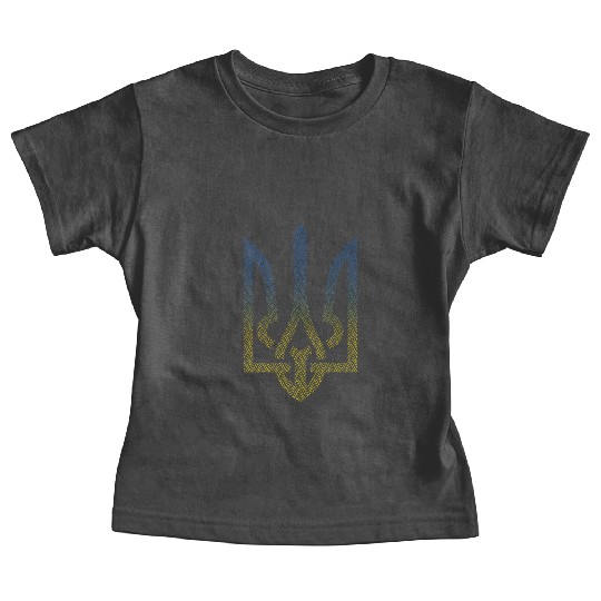 Ukraine Flag And Trident Ukrainian Baby Tees