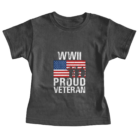 Proud Wwii World War Ii Veteran For Military Baby Tees