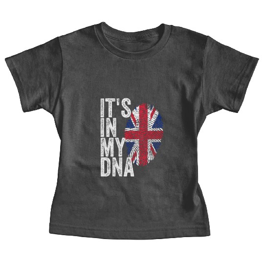 It'S In My Dna Uk Union Jack England Flag Eu Baby Tees