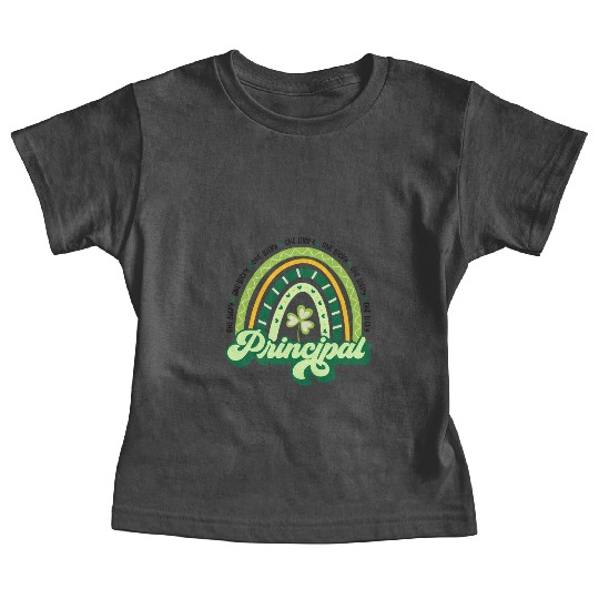 Boho Rainbow Shamrock One Lucky Principal St Baby Tees
