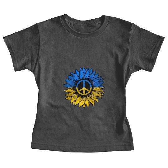 Ukrainian Flag Ukraine Flag Sunflower Baby Tees