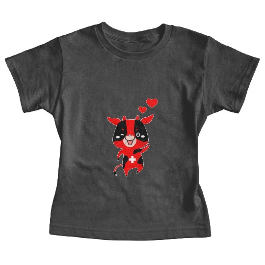 Switzerland Swiss Cow Baby Tees