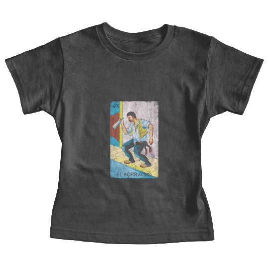 Loteria El Borracho Colorful Tarot Card Baby Tees