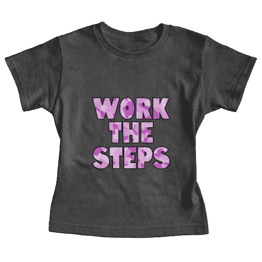 Work the Steps purple camo Baby Tees
