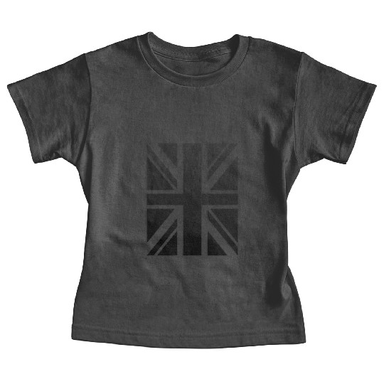 Black Union Jack - Uk Flag - Great Britain Baby Tees
