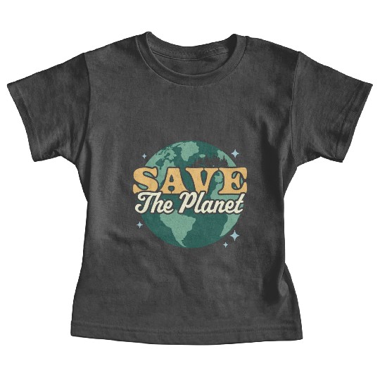 Save The Planet Environmental Retro Vintage Earth Baby Tees