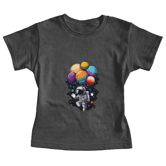 Astronaut Birthday Space Balloon Galaxy Planets Baby Tees
