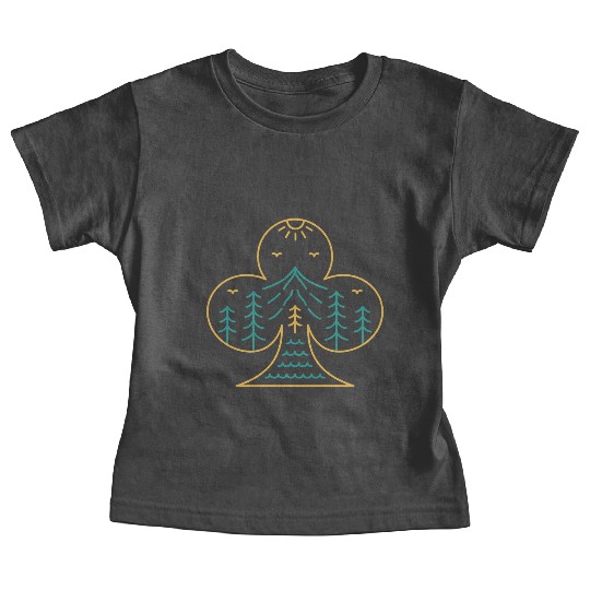 Playing Card Club Symbol Of Nature Baby Tees