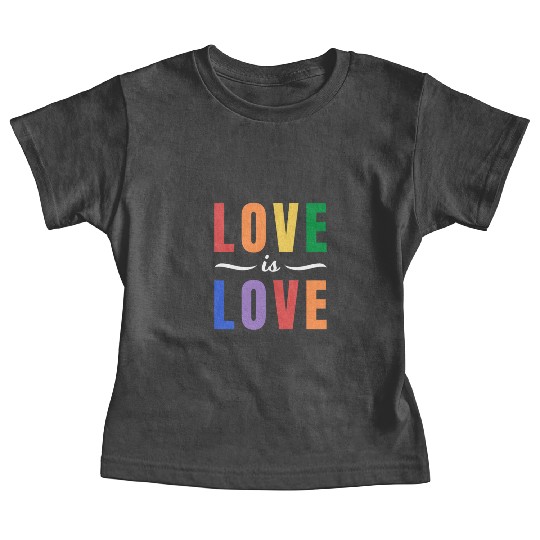 Love is Love Lesbian Gay Bisexual Transgender Ally Baby Tees