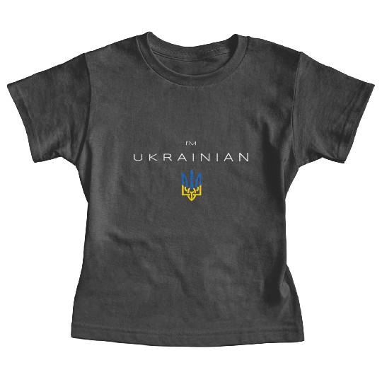 I am Ukrainian - I am from Ukraine Trident Flag Baby Tees