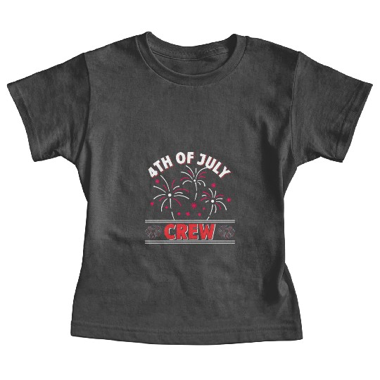 4th of July Crew USA Party Fan Independence Day Baby Tees