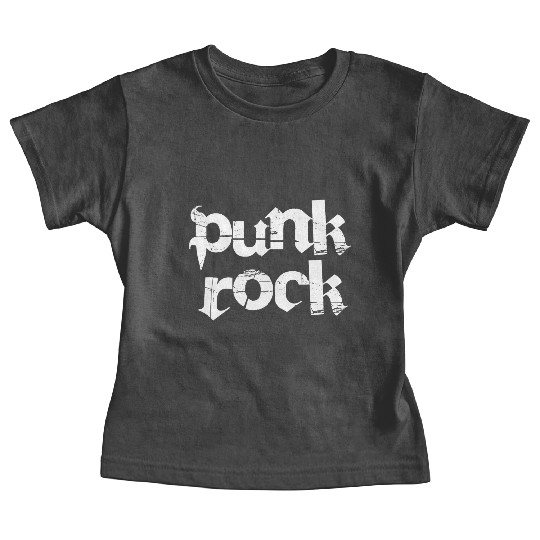 punk rock bold text Baby Tees