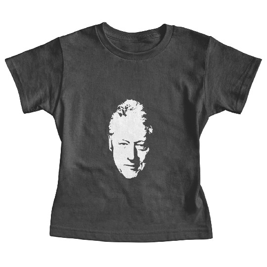 Bill Clinton White On Black Pop Art Baby Tees
