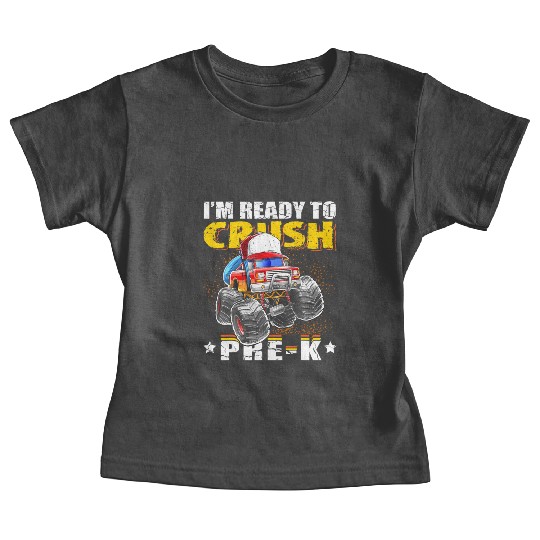 Crush Pre-K Monster Truck Backpack Back to School Baby Tees