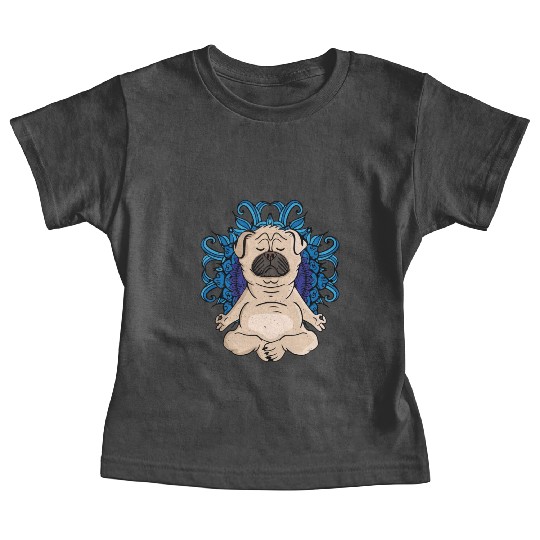 Zen Buddhism Meditation Gift Dog Lover Women Yoga Baby Tees