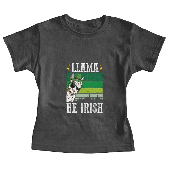 Llama Be Irish Shamrock St Patric Day Baby Tees