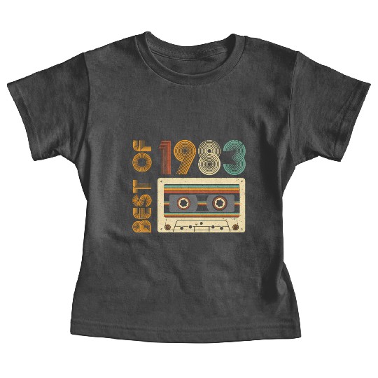 Born In 1983 Best Of 1983 Cassette Tape Baby Tees