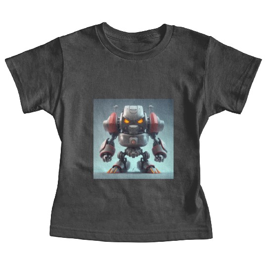 Angry 3D Robot Baby Tees