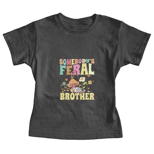 Somebody's Feral Brother Wild Bro Opossum Groovy Baby Tees