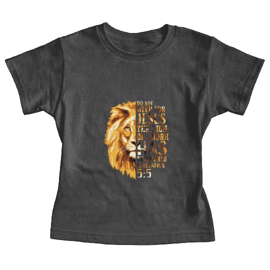 Christian Bible Verse Faith Religious Lion Judah Baby Tees