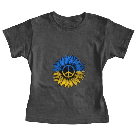 Ukrainian Flag Ukraine Flag Sunflower Baby Tees