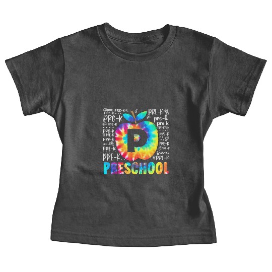 Team Preschool Typography Tie Dye Back To School Baby Tees