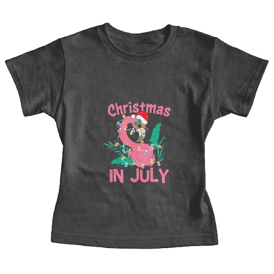 Funny Summer Beach Vacation Christmas In July Baby Tees