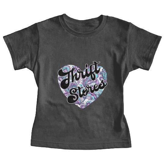 Thrift Stores paisley heart Baby Tees